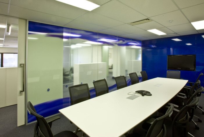 Boardroom featuring corporate colours